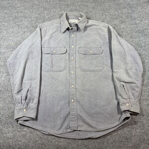 Vintage Gander Mountain Shirt Men's XL Gray Long Sleeve Button Up‎ Flannel